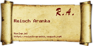 Reisch Aranka névjegykártya